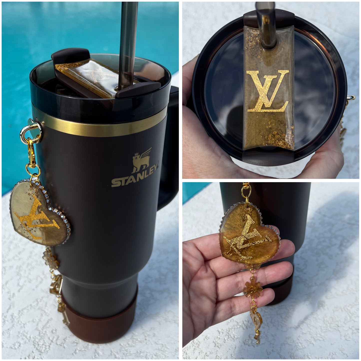 LV Accessories for Stanley 40oz (Topper & Charms)