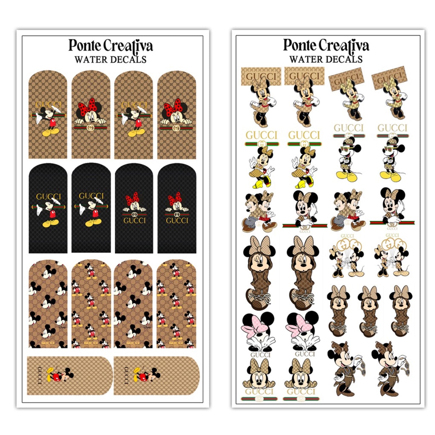 Gucci Mickey Water Decals