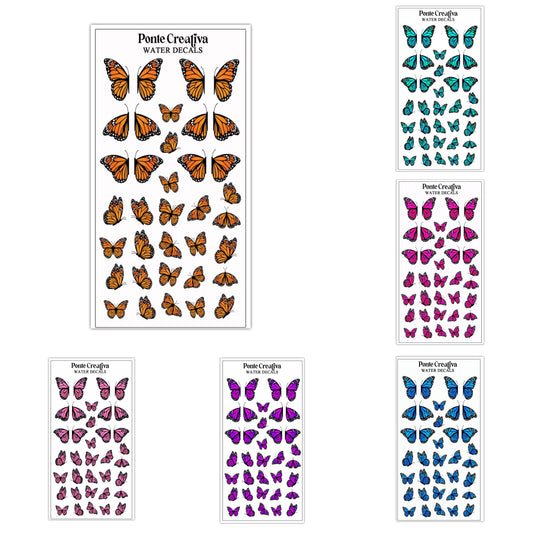 Monarch Butterfly Water Decals