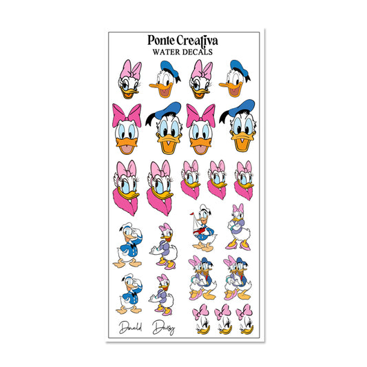 Daisy & Donald Duck Water Decals