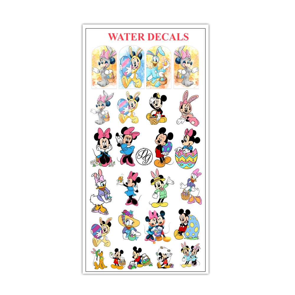 Minnie & Mickey Water decals