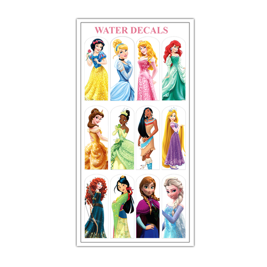 Disney Princess/ Princesas Water Decals