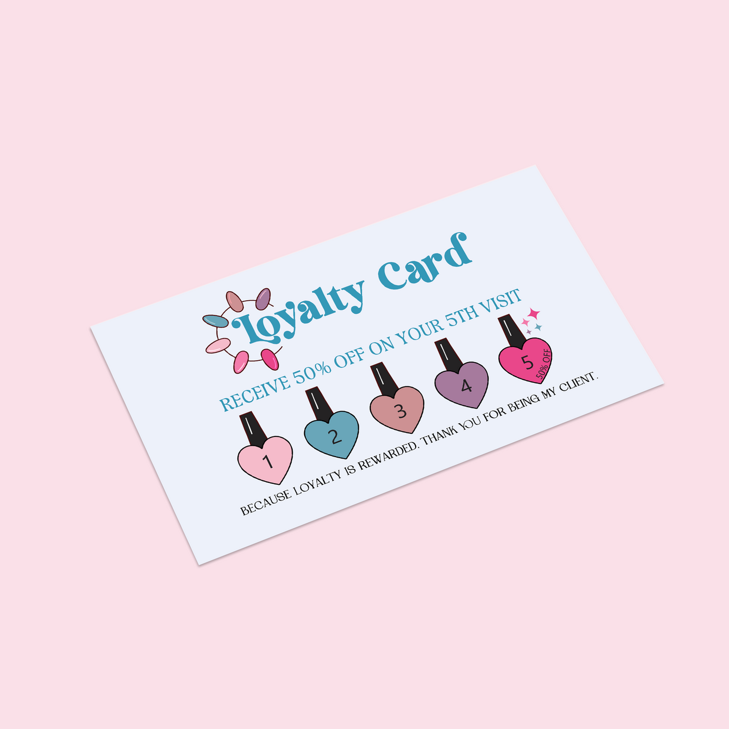 Nails Loyalty Cards / Tarjeta de lealtad