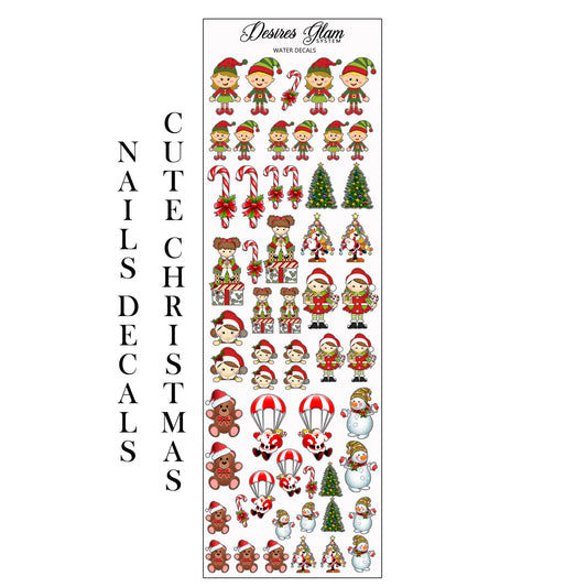 Cute Christmas Water Decals