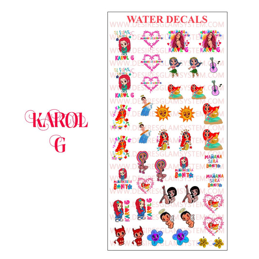 Karol G / Mañana sera bonito Water Decals (Small)