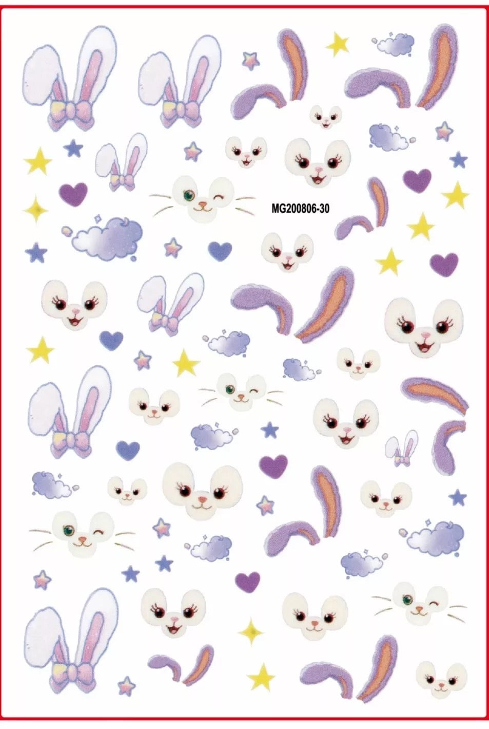 Cute Bunny 🐰 Nails Stickers