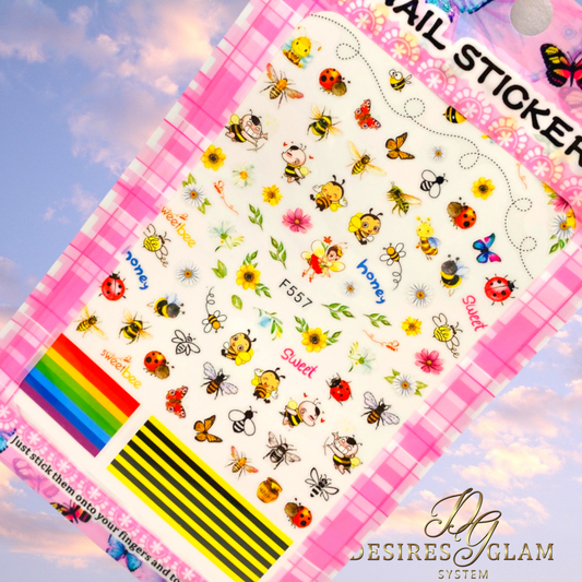 🐝 🐞 Sweet Bee Nails Stickers