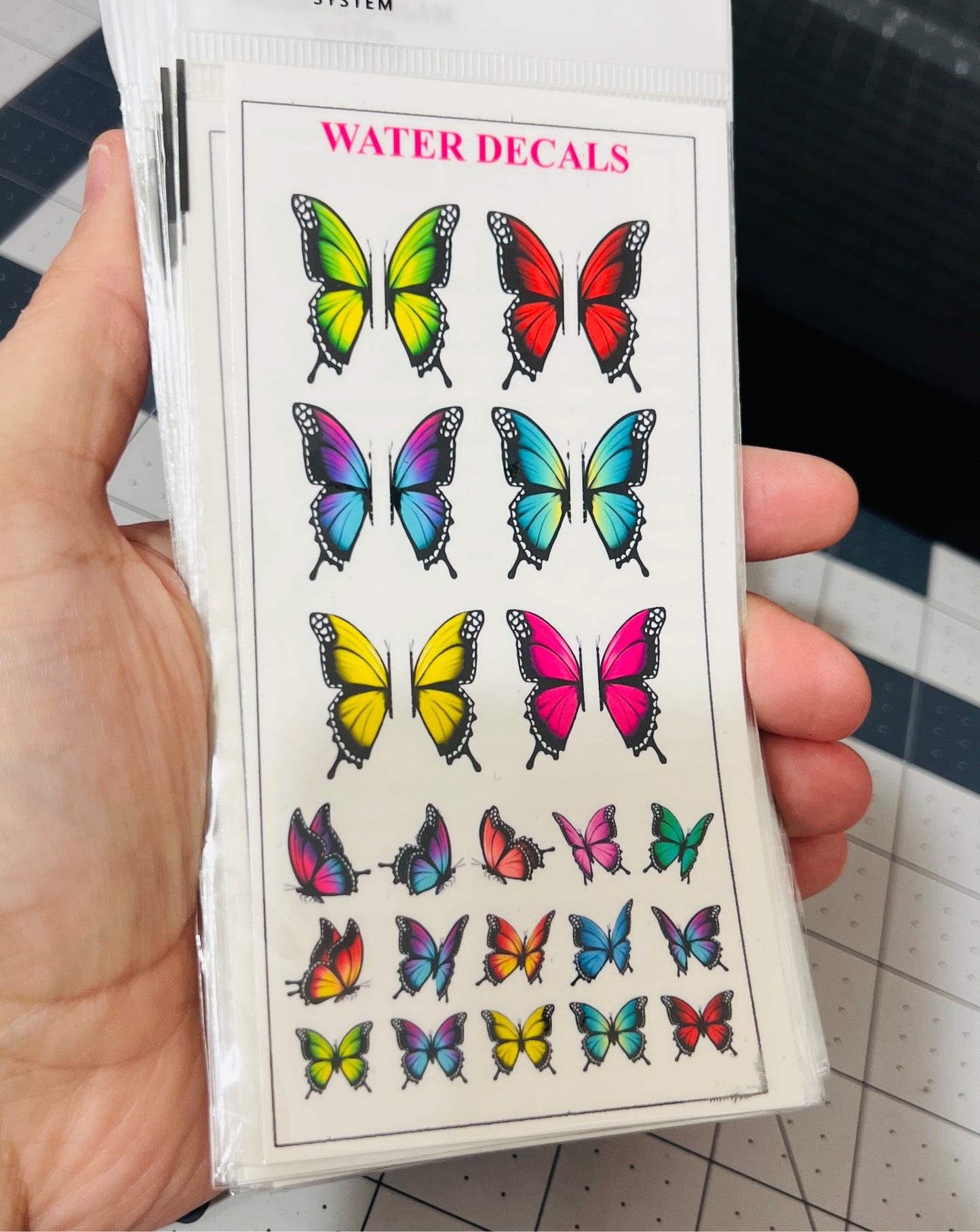 Butterfly Water Decals