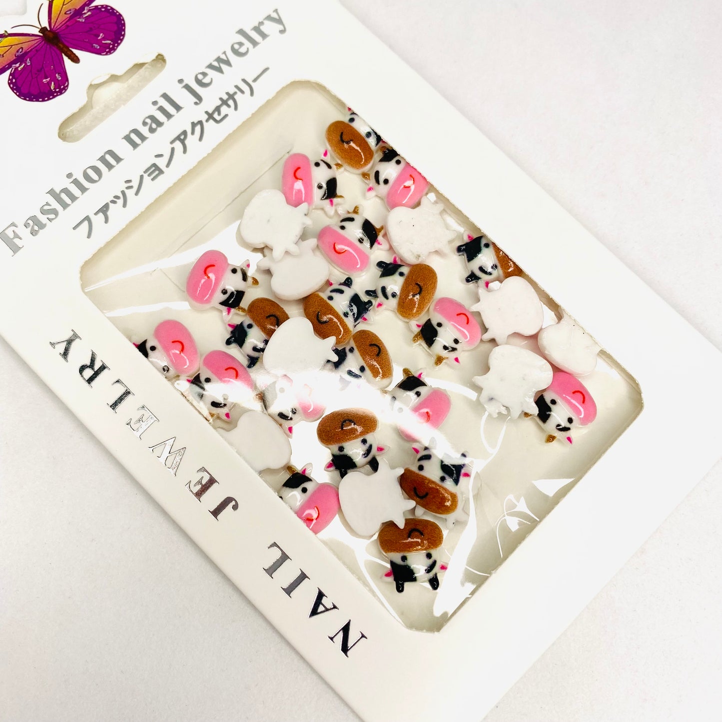 Cute Cow Nail Decorations