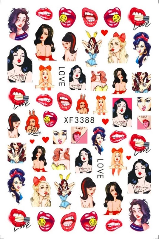 Sexy girls Nails Stickers  88