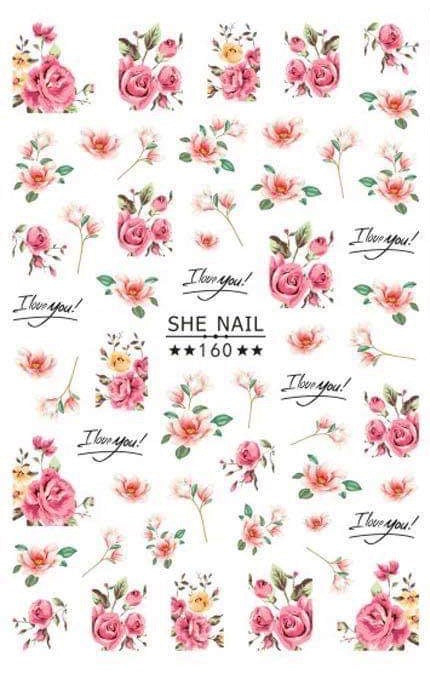 🌹Roses 2 Packs Nail Stickers