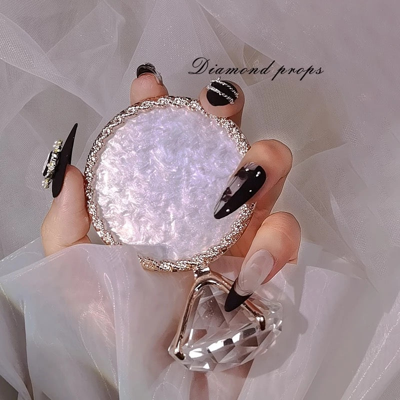 Fashion Silver Round Diamond Nail Display