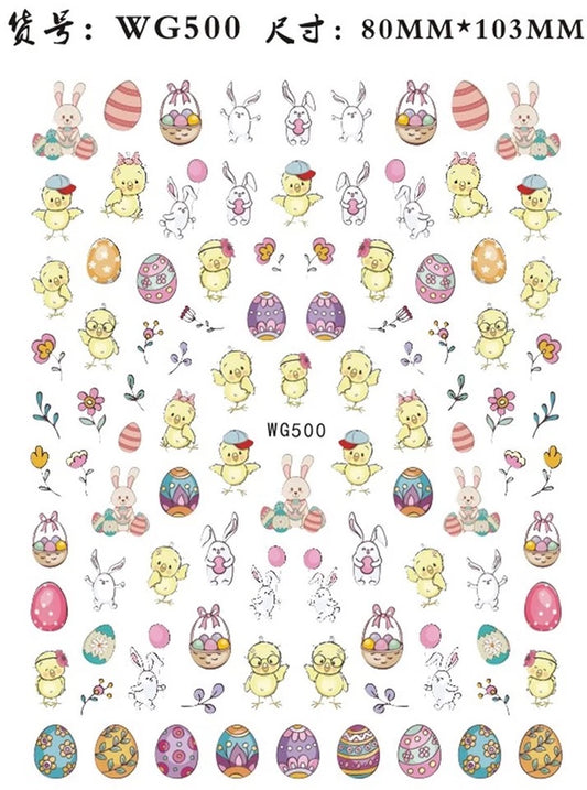 Easter Nails Stickers 500