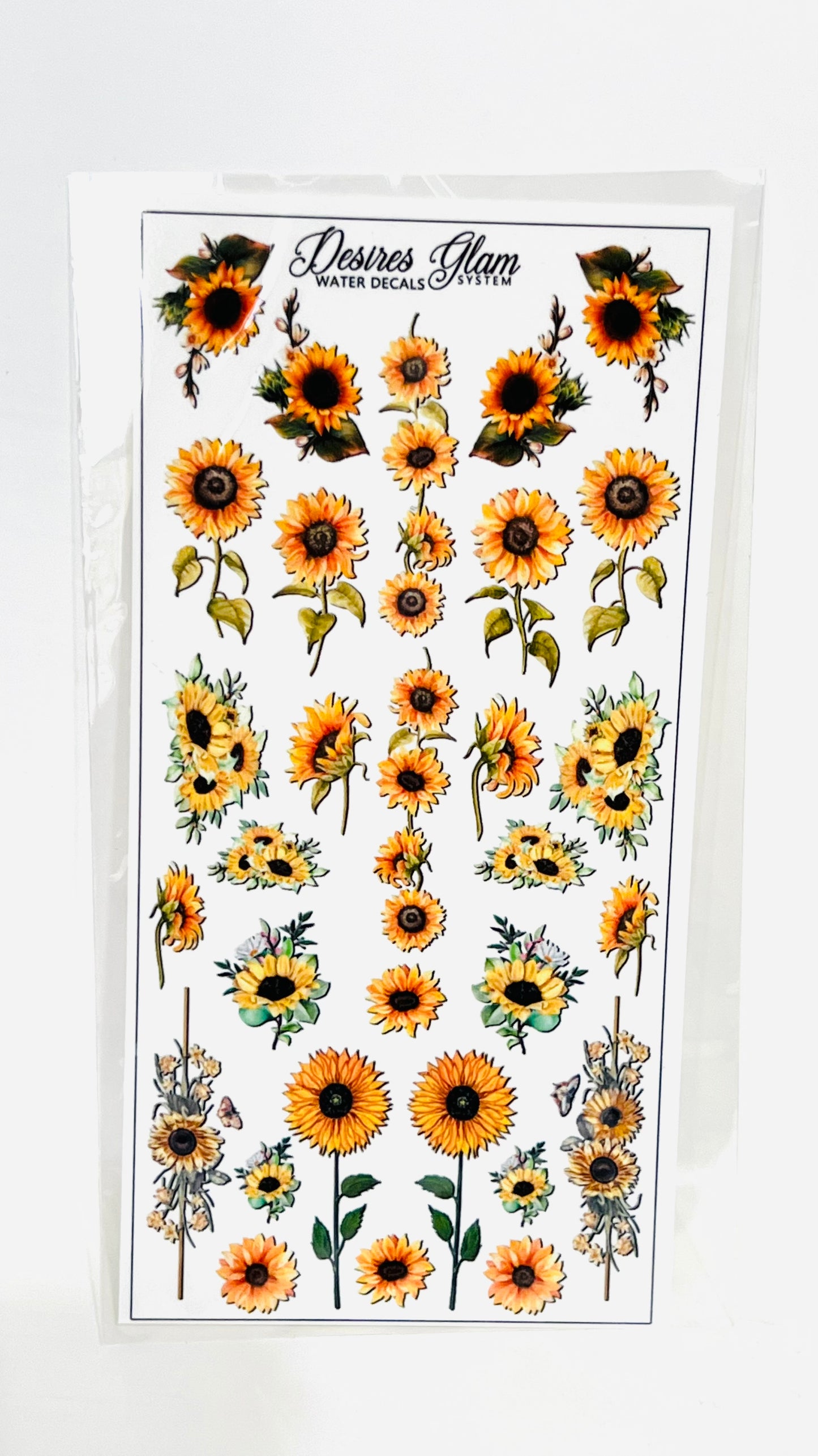 Sunflowers 2 Flowers Water decals