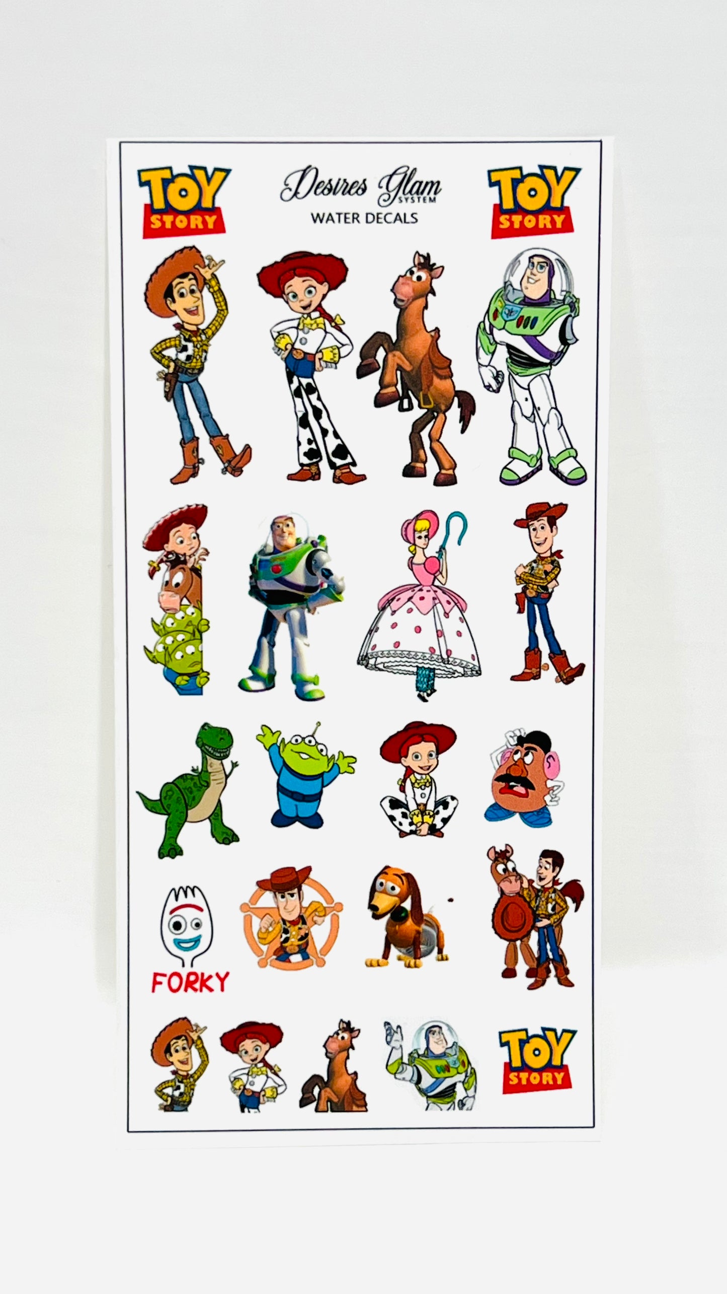 Toy Story Water Decals