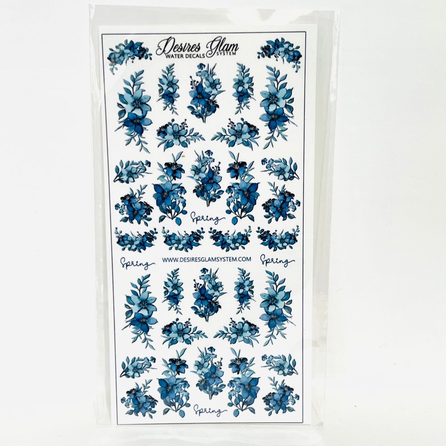 Blue Flowers Water decals