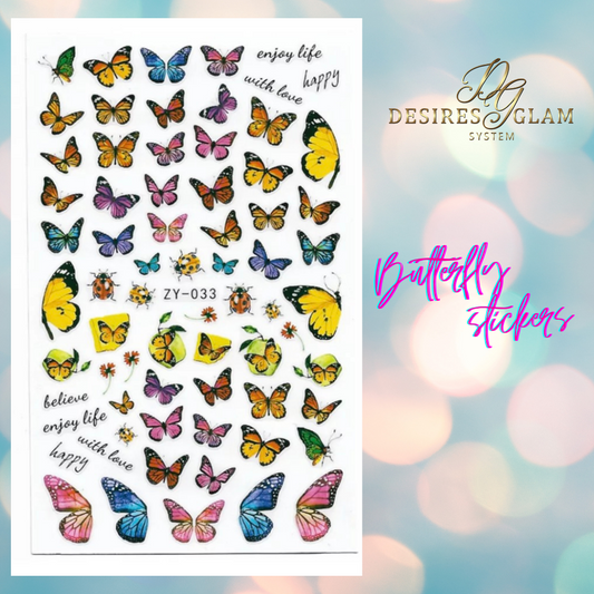 🦋Butterfly Nails Stickers 033