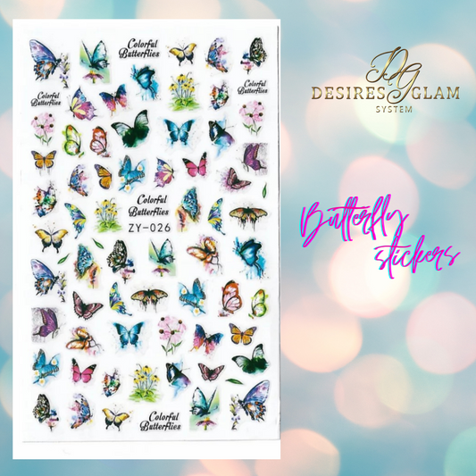 🦋Butterfly Nails Stickers  026