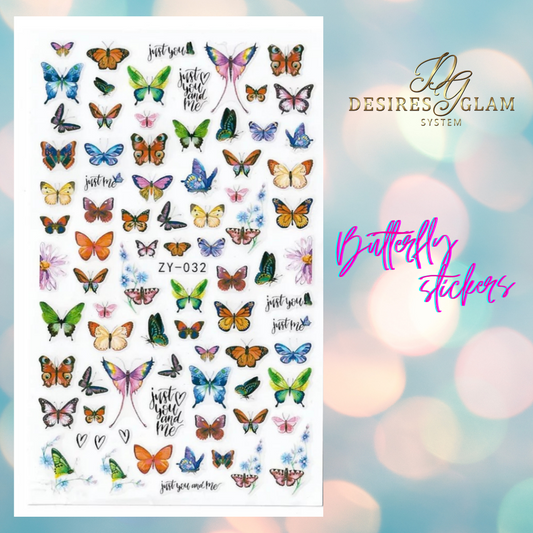 🦋 Butterfly Nails Stickers 032