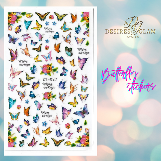 🦋Butterfly Nails Stickers 027