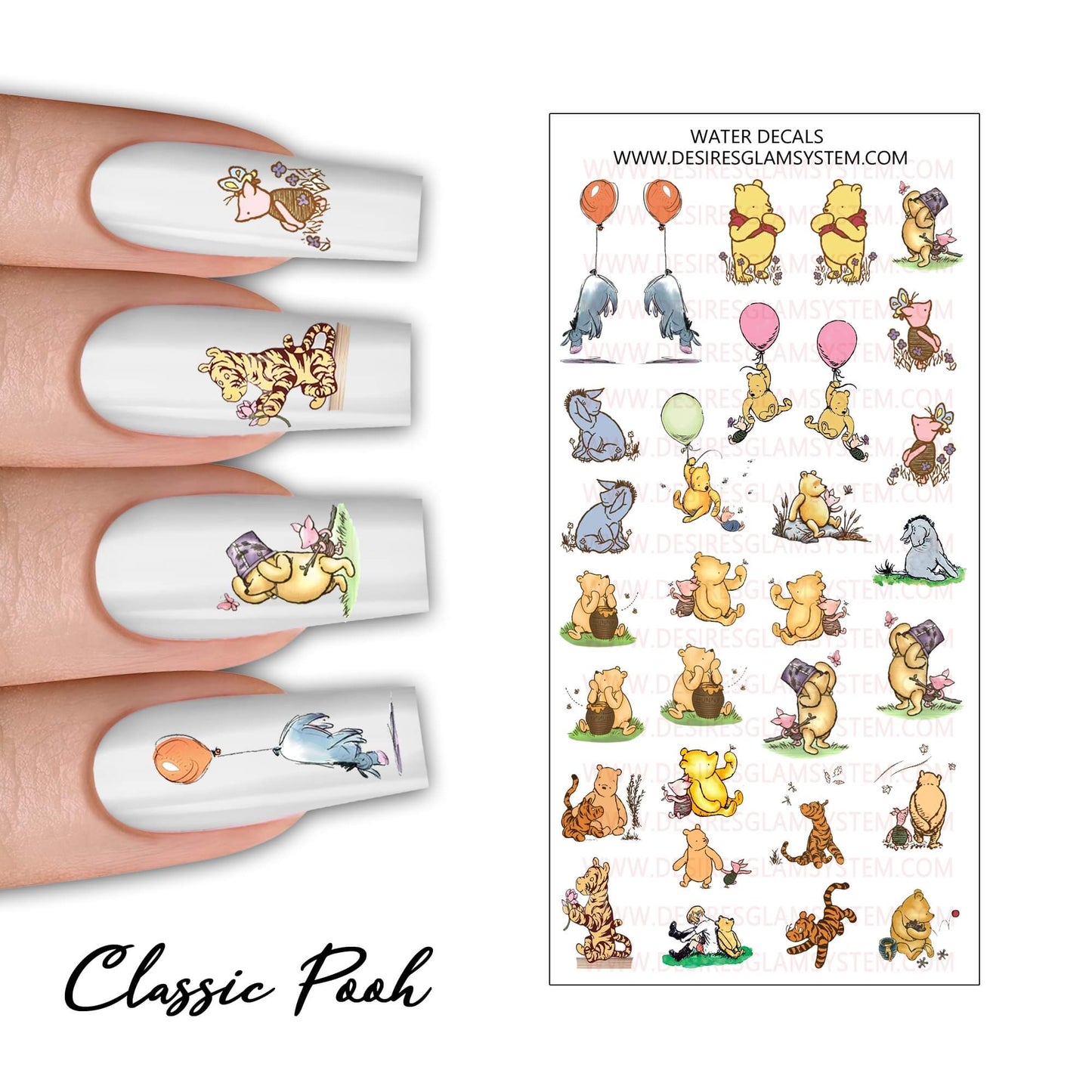 Classic Pooh Water Decals