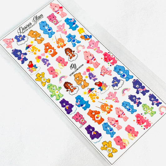 Care Bears Water Decals Small to Med
