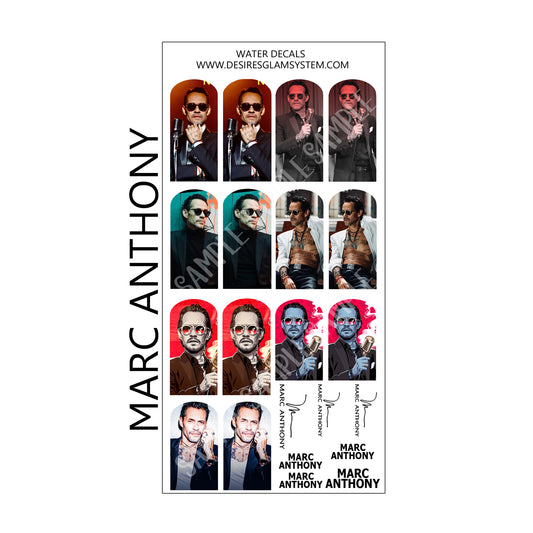 Marc Anthony Water Decals